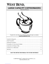 West Bend LARGE CAPACITY COFFEEMAKERS Manual de usuario