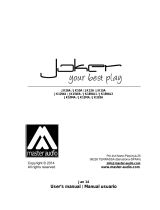 Master audio joker JK12WA Manual de usuario