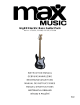 MaxMusic GigKit Bass Guitar Pack Red El manual del propietario