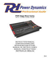Power Dynamics PDM Series PDM-S804A 8-Channel MP3 DSP USB Bluetooth Mixer El manual del propietario