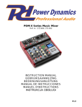 Power Dynamics PDM-X Series Music Mixer El manual del propietario