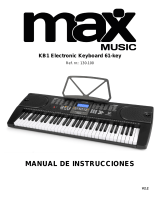 MaxMusic KB1 Electronic Keyboard 61-Keys El manual del propietario