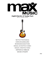 MaxMusic GigKit Electric Guitar Pack LP Style Dark Red El manual del propietario
