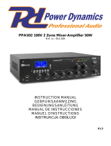 Power Dynamics 952.080 PPA Series 100V Mixer-Amplifier USB/MP3/BT El manual del propietario