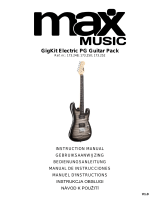 MaxMusic GigKit Electric Guitar Pack Quilted Style Dark Blue El manual del propietario