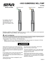Star Water 4" A Series Submersible Well Pumps Manual de usuario
