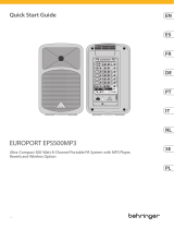 Behringer EPS500MP3 Guía de inicio rápido