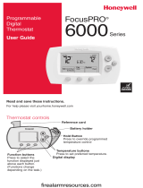 Honeywell FocusPRO 6000 Series Programmable Digital Thermostat Manual de usuario