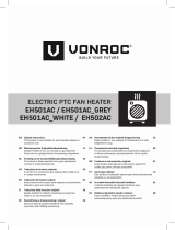 Vonroc EH501AC Electric PTC Fan Heater Manual de usuario