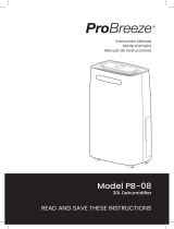 ProBreeze PB-08 20L Dehumidifier Manual de usuario