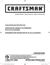 Craftsman CMXEVBE179250 5 Gallon Wet-Dry Vac Manual de usuario