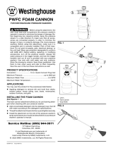 Westinghouse PWFC Foam Cannon for Pressure Washer Instrucciones de operación