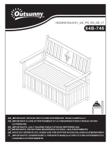 Outsunny84B-740 2 Seater Wood Storage Garden Bench