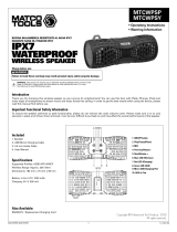 Matco Tools MTCWPSP IPX7 Waterproof Wireless Speaker Manual de usuario