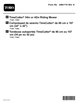 Toro TimeCutter 34in Riding Mower Manual de usuario