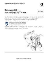 Graco 3A7518H, Funcionamiento, reparación y piezas de la bomba de estuco portátil ToughTek S340e Guía del usuario