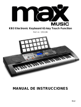 MaxMusicKB3 Electronic Keyboard 61-key Touch Sensitive