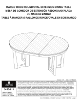 Hillsdale Furniture Margo Wood Dining Table El manual del propietario