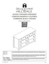 Hillsdale Furniture Addison Wood 6 Drawer Dresser El manual del propietario