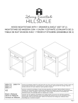 Hillsdale Furniture Lancaster Wood Nightstand El manual del propietario