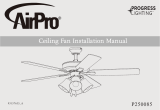Progress Lighting P250085 AirPro 52-Inch Ceiling Fan Guía de instalación