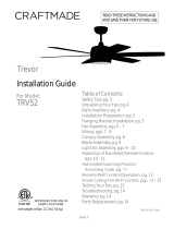 Craftmade TRV52 Guía de instalación
