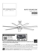 Fanimation LP8377LBL BLITZ Ceiling Fan Guía de instalación