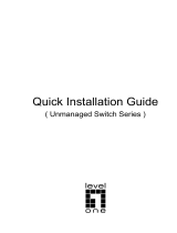 level one QIG Unmanaged Switch Series Guía de instalación