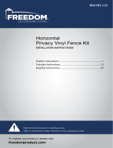 FREEDOM PERFORMANCE Horizontal Privacy Vinyl Fence Kit Guía de instalación