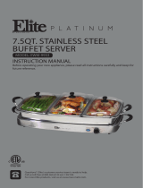 Elite STAINLESS STEEL BUFFET SERVER Manual de usuario