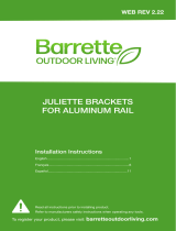 Barrette Outdoor Living Juliette Brackets For Aluminum Rail Manual de usuario
