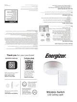 Energizer 47485-T2 Battery Operated LED Ceiling Fixture Manual de usuario
