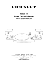 Crosley T150C-BK Stereo Turntable System Manual de usuario