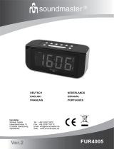 Soundmaster FUR4005 Radio Alarm Clock FM Black Manual de usuario