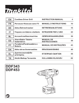 Makita DDF343 Cordless Driver Drill Manual de usuario