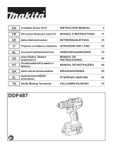 Makita DDF487 Cordless Driver Drill Manual de usuario