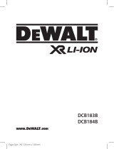 DeWalt DCB183 18V XR Slide 2.0Ah Li Ion Battery Manual de usuario