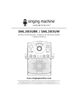 Singing Machine SML385UBK Bluetooth Karaoke System Manual de usuario