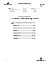 Orthofix 3 Degree Anterior Cervical Plating System Manual de usuario