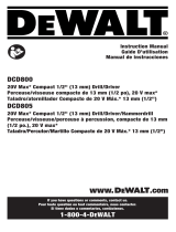 DeWalt DCD800P1 Manual de usuario