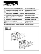 Makita DBO140, DBO180 Cordless Random Orbit Sander Manual de usuario