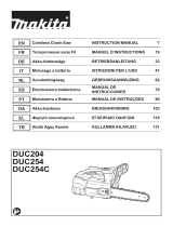 Makita DUC254C Cordless Chain Saw Manual de usuario