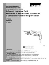 Makita HP2050, HP2050F, HP2051F 2 Speed Hammer Drill Manual de usuario