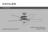 Kichler Lighting 300325 56 Inch Crescent Ceiling Fan Brushed Nickel Manual de usuario