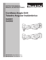 Makita GAD01/GADO2 Cordless Angle Drill Manual de usuario