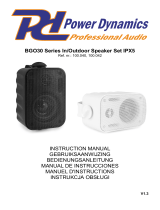 Power Dynamics BGO30 Series In/Outdoor Speaker Set IPX5 Manual de usuario