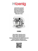 Hkoenig KM80 Stand Mixer Multifunction Manual de usuario