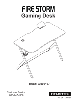 Atlantic 33906167 FreeStorm Gaming Desk Manual de usuario