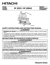Hitachi M12SA2 - 3-1/4 Peak HP Plunge Router Manual de usuario