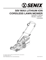 Senix LPPX5-M 58V Max Lithium Ion Cordless Lawn Mower Manual de usuario
